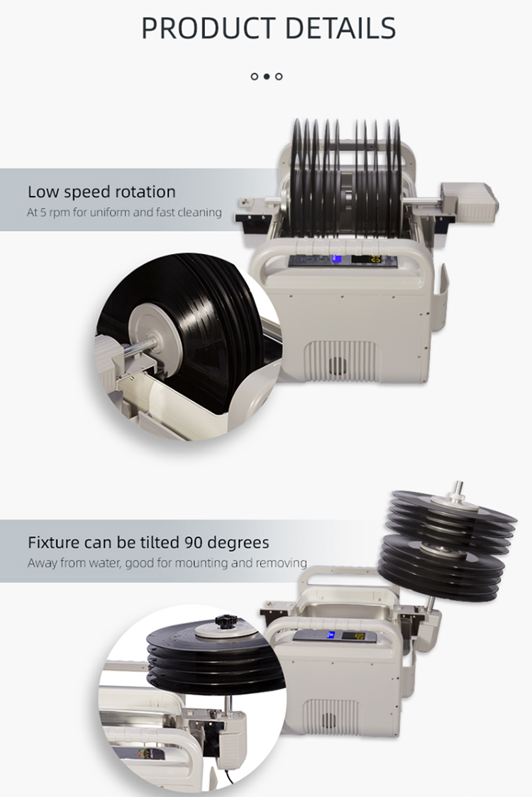 CODYSON CD-4875 7.5L Digital Multiple Vinyl Lp CD Record Ultrasonic Cleaner Cleaning Machine